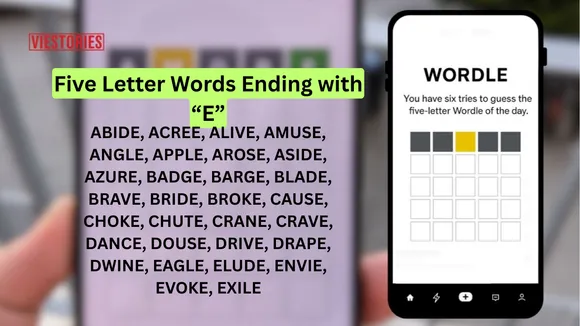 Five Letter Words Ending with “E”