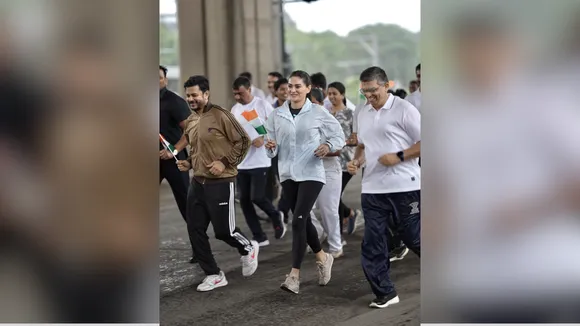 Actress Eesha Agrawal attended in the Run for Unity 2025, organized in honor of Sardar Vallabhbhai Patel