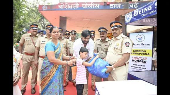 Republic Day Humanitarian Initiative by 'Being Sevaka NGO' Ration Distribution to the Needy in Collaboration with Police Administration