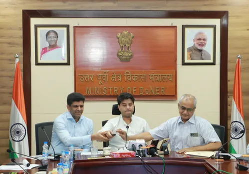 Pic 1- Union Minister Jyotiraditya Scindia Launches India Mobile Congress 2025 Interactive App to Elevate Attendee Experience