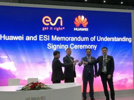 ESI and Huawei representatives at the ceremony