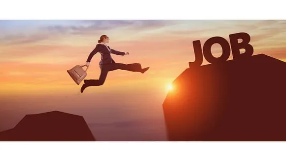 Woman Jump Reach Job Success Career