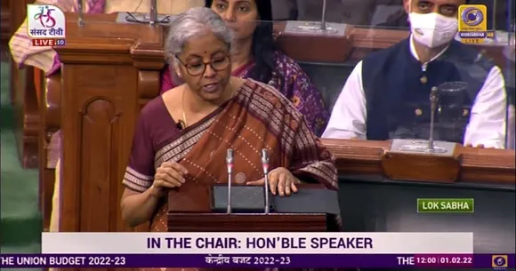 FM presenting Union Budget 2022