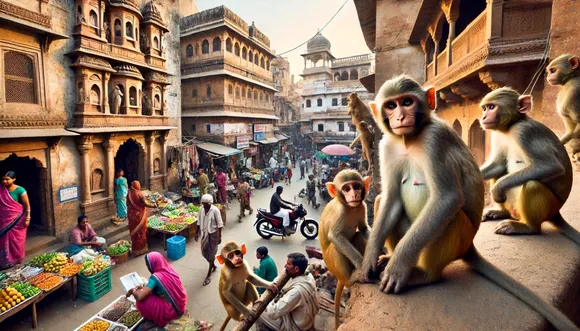 Dog and Monkeys terror in Bareilly
