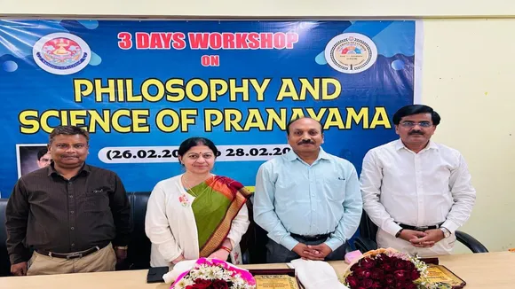 Three day pranayama workshop at Lucknow University
