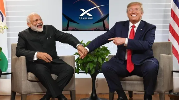 modi and trump, starlink