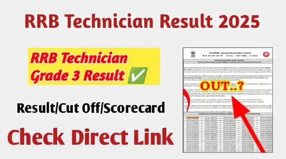 RRB TECHNICIAN RESULT 2025