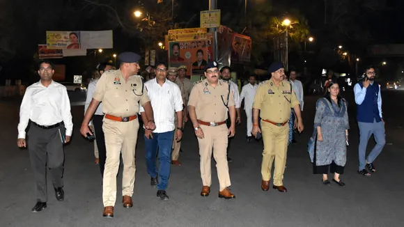 Officers came out