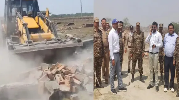 LDA Bulldozer ran illegal encroachments 100 acres