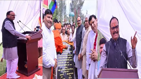 Deputy CM Brajesh Pathak laid foundation stone statue Lord Mahavira