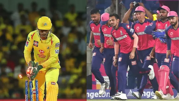 Dhoni and riyan parag 