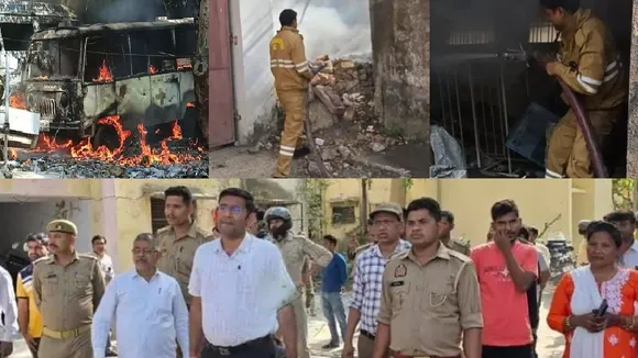Fire broke out Lucknow Mohanlalganj CHC premises