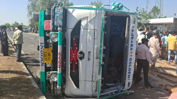 truck loaded with tiles