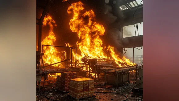 huge fire broke