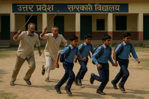 सरकारी स्कूल में मारपीट