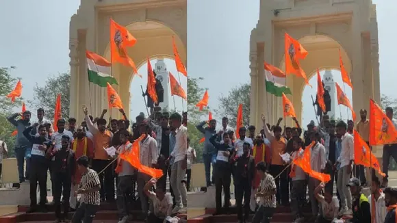 Demonstration of Hindu Samaj Party in Lucknow