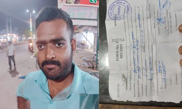 जूस विक्रेता का  ₹5000 का चालान 