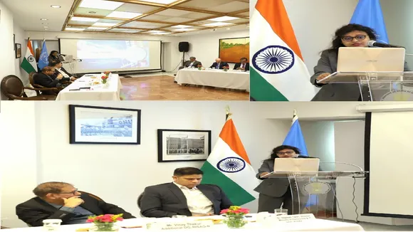 woman officer presents blueprint groundbreaking digital transformation