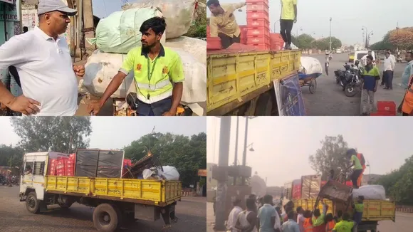 Encroachment removed Municipal Corporation Ghantaghar Balaganj Square 