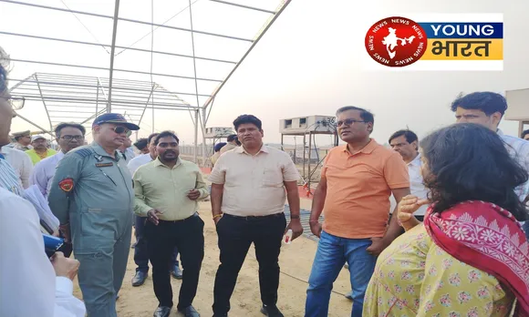 कार्यक्रम स्थल का निरीक्षण