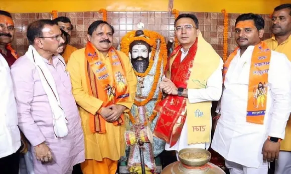 केंद्रीय राज्यमंत्री जितिन प्रसाद ने परशुराम मंदिर में की पूजा, 