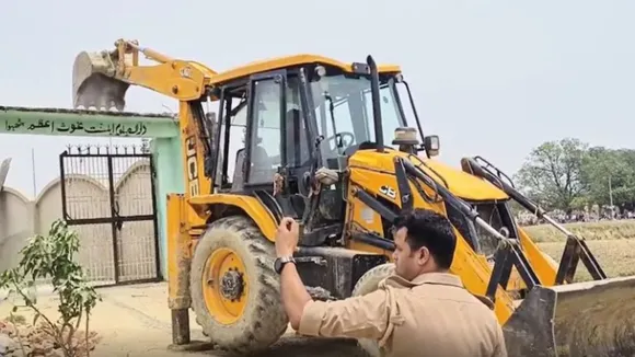 Bulldozer Action india nepal border