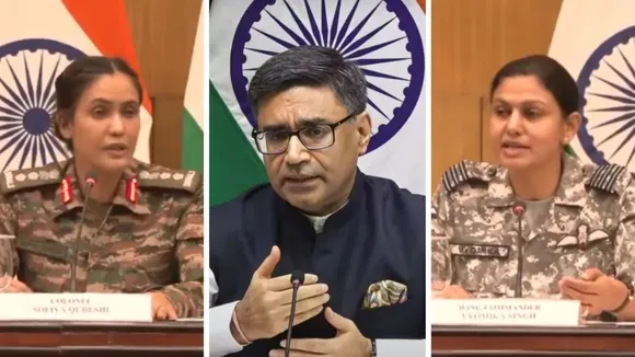 विदेश सचिव विक्रम मिस्री, कर्नल सोफिया कुरैशी और विंग कमांडर व्योमिका सिंह