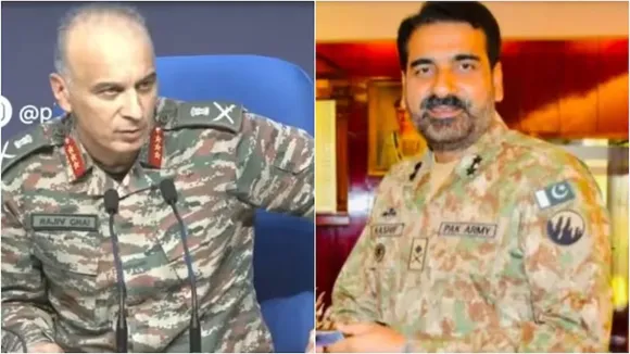 भारत के डीजीएमओ लेफ्टिनेंट जनरल राजीव घई और पाकिस्तान के डीजीएमओ काशिफ अब्दुल्लाह