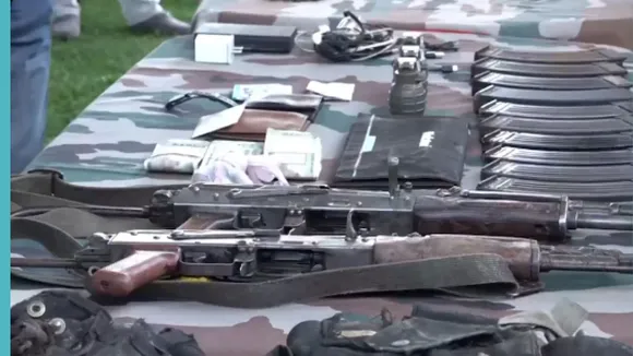 weapons recovered from terrorists