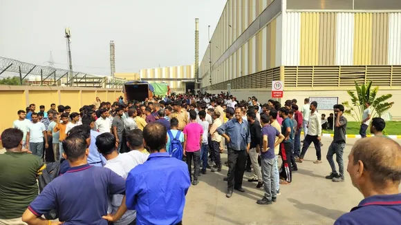 Employee dies in vehicle collision, employees protest after accident