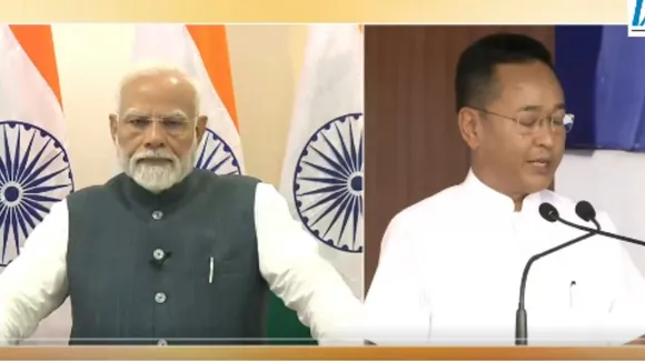 Prime Minister Modi joined the 'Sikkim@50' program through video conferencing