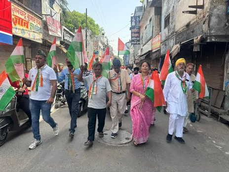 गोविंद गंज से धंटाधर तक एक भव्य तिरंगा यात्रा का आयोजन 