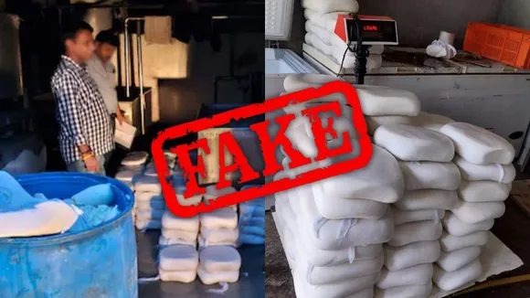 Titanium dioxide being added to cheese