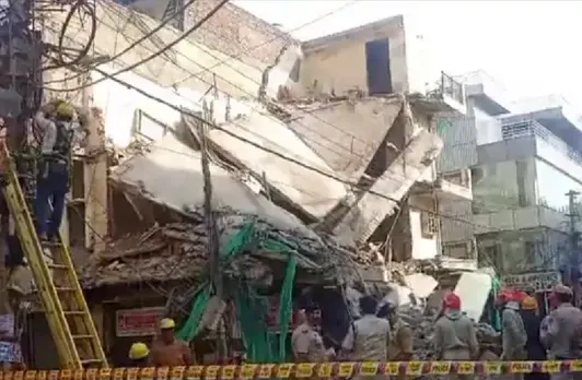 Building collapsed in  ​​Rohini Delhi