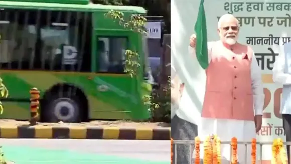 दिल्ली में पीएम मोदी ने दिखाई इलेक्ट्रिक बसों को हरी झंडी | यंग भारत