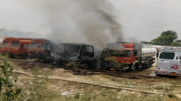 oil tanker fire 