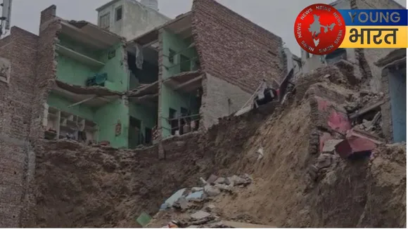 Three houses collapsed due to hill sliding, many people were buried under the rubble