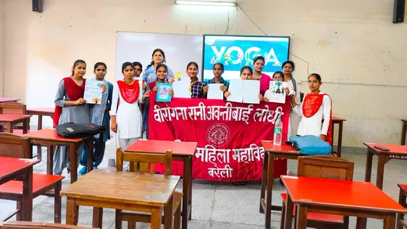 Second day of yoga camp