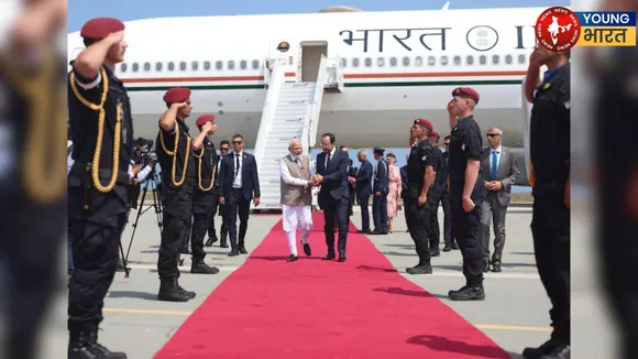 PM Narendra Modi at Cyprus airport
