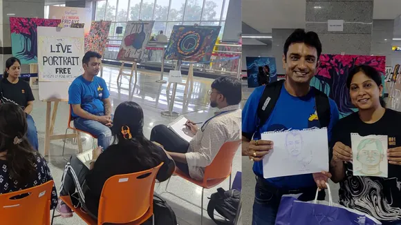 live portrait, Anand Vihar Namo Bharat Station