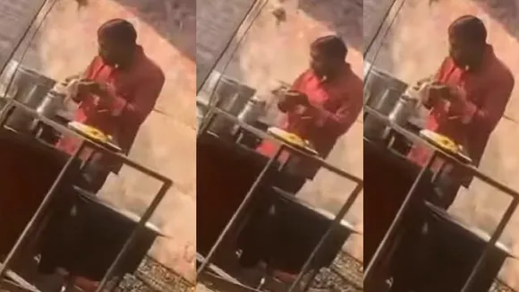 food spitting video
