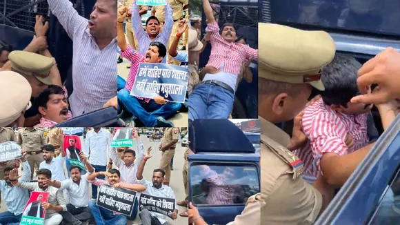 SP protest against school merger