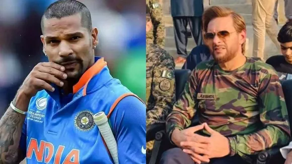 shahid afridi on shikhar dhawan