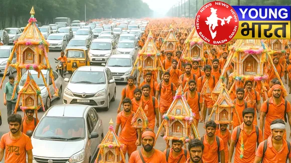 Kanwar Yatra 2025 : लौटते शिवभक्तों का जनसैलाब देख हर कोई हुआ मंत्रमुग्ध! | यंग भारत न्यूज