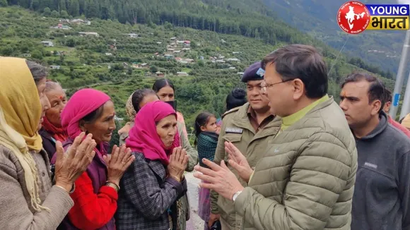 CM Dhami in Dharali