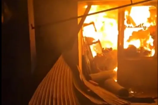 Massive fire in Hoshiyarpur
