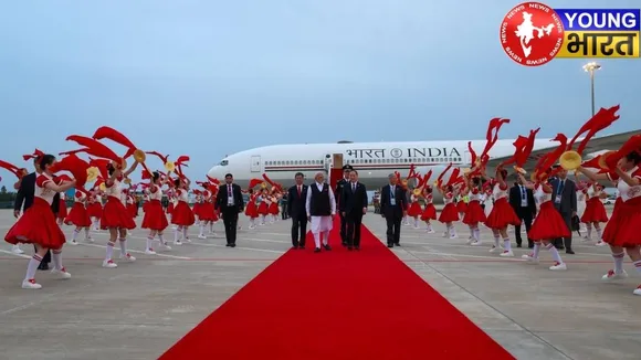 Warm welcome of PM Modi in China