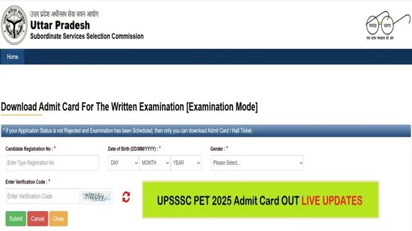 UPSSSC PET ADMIT CARD OUT