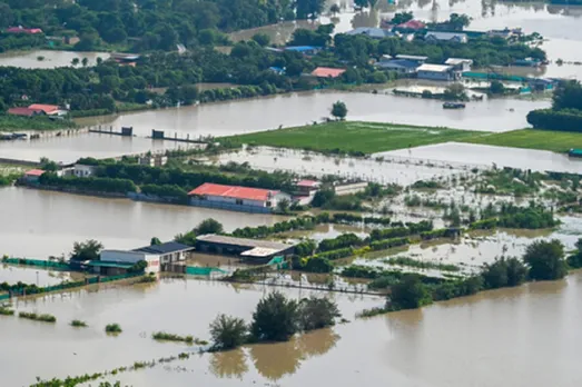 Partially submerged Houses