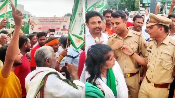 protest on nagar nigam